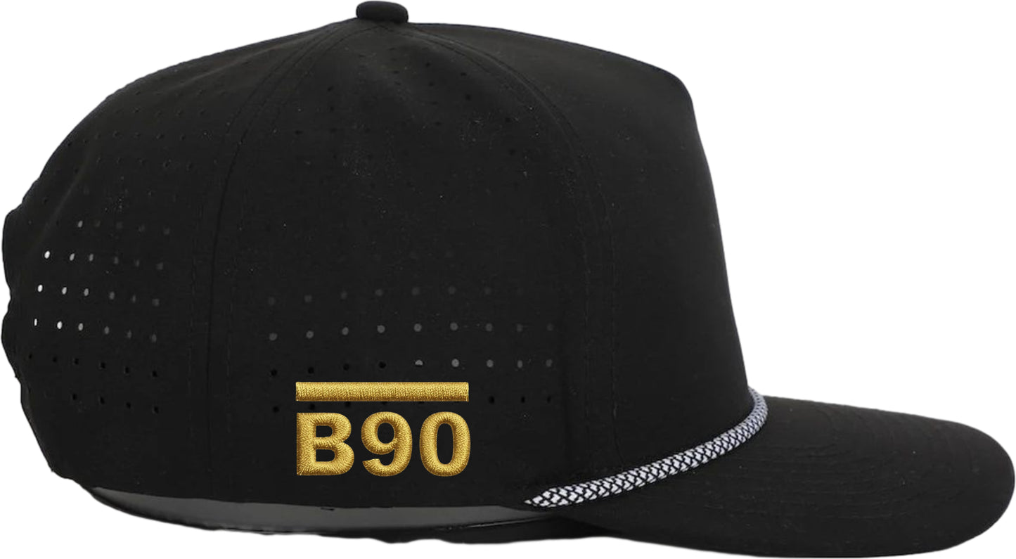 Bucking 90 Goldline Rope Hat – The Outlaw Black Edition