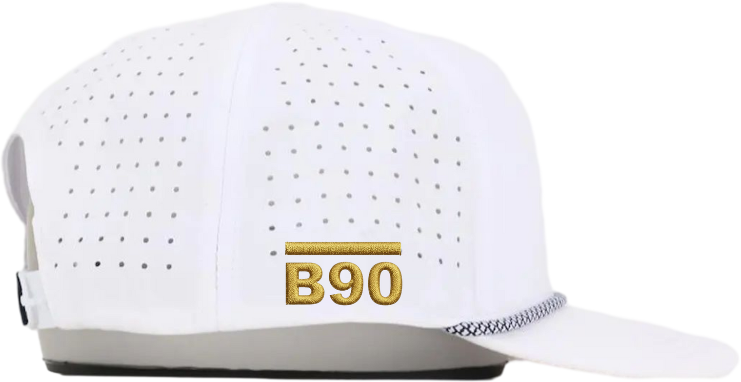 Bucking 90 Goldline Rope Hat – The High Noon White Edition