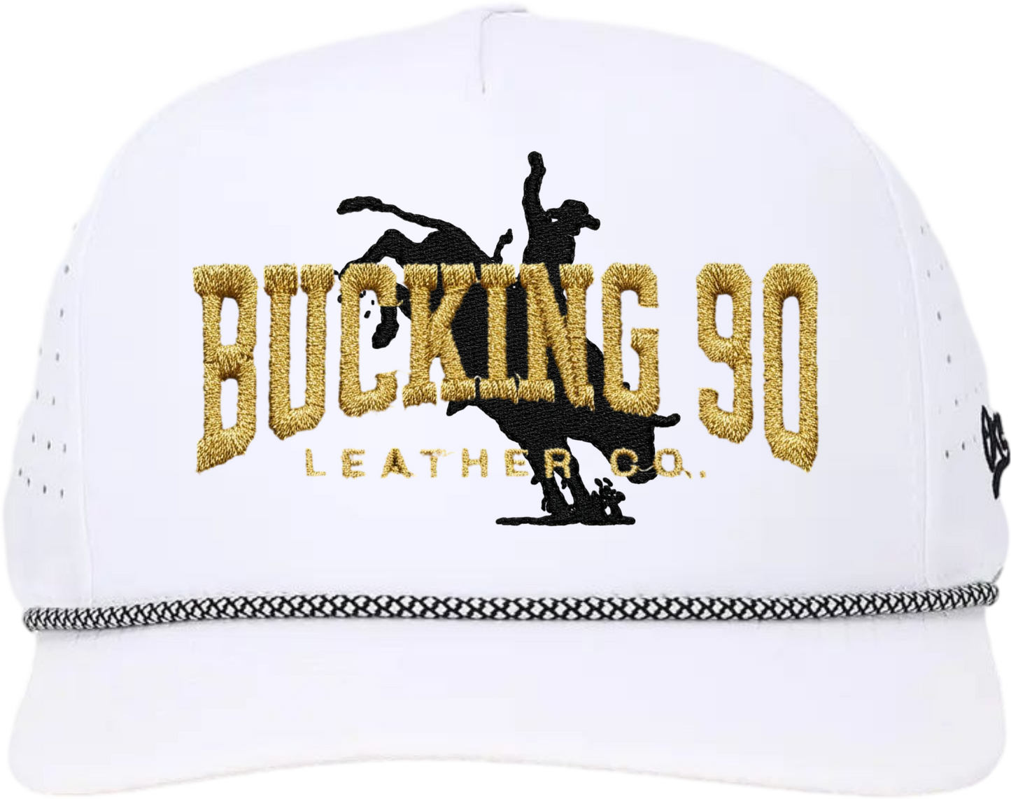 Bucking 90 Goldline Rope Hat – The High Noon White Edition