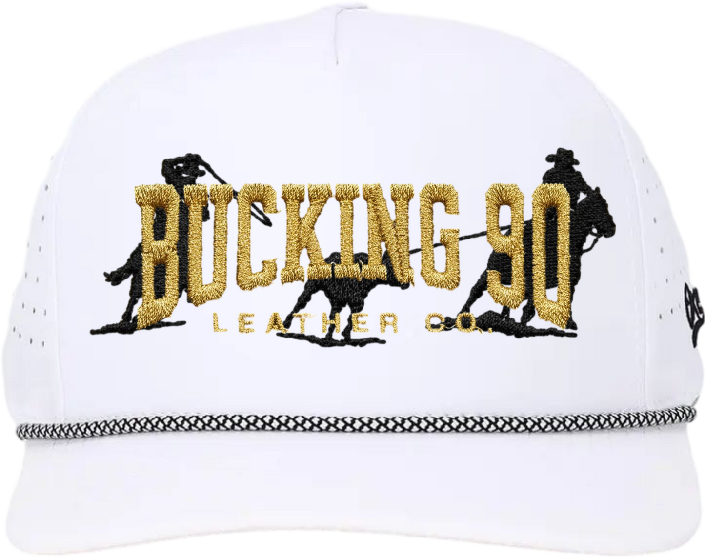 Bucking 90 Goldline Rope Hat – The High Noon White Edition