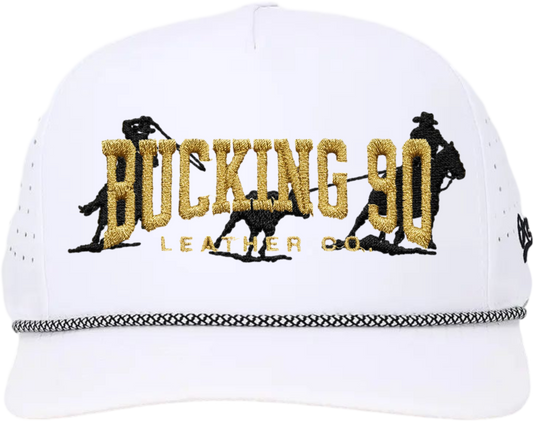 Bucking 90 Goldline Rope Hat – The High Noon White Edition