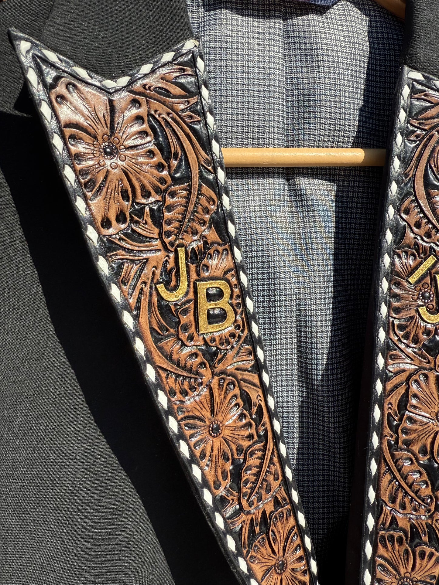 Custom Suit Jacket Collar & Pocket Accents
