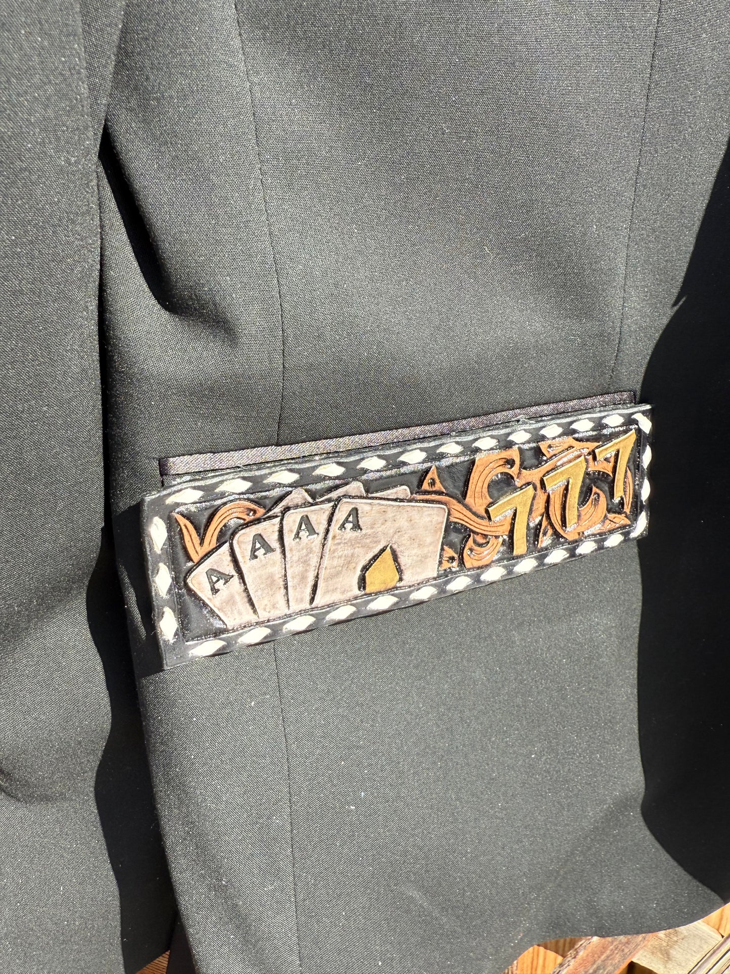 Custom Suit Jacket Collar & Pocket Accents