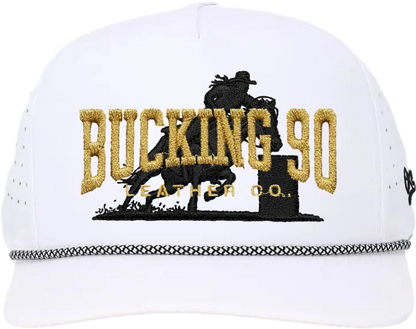 Bucking 90 Goldline Rope Hat – The High Noon White Edition