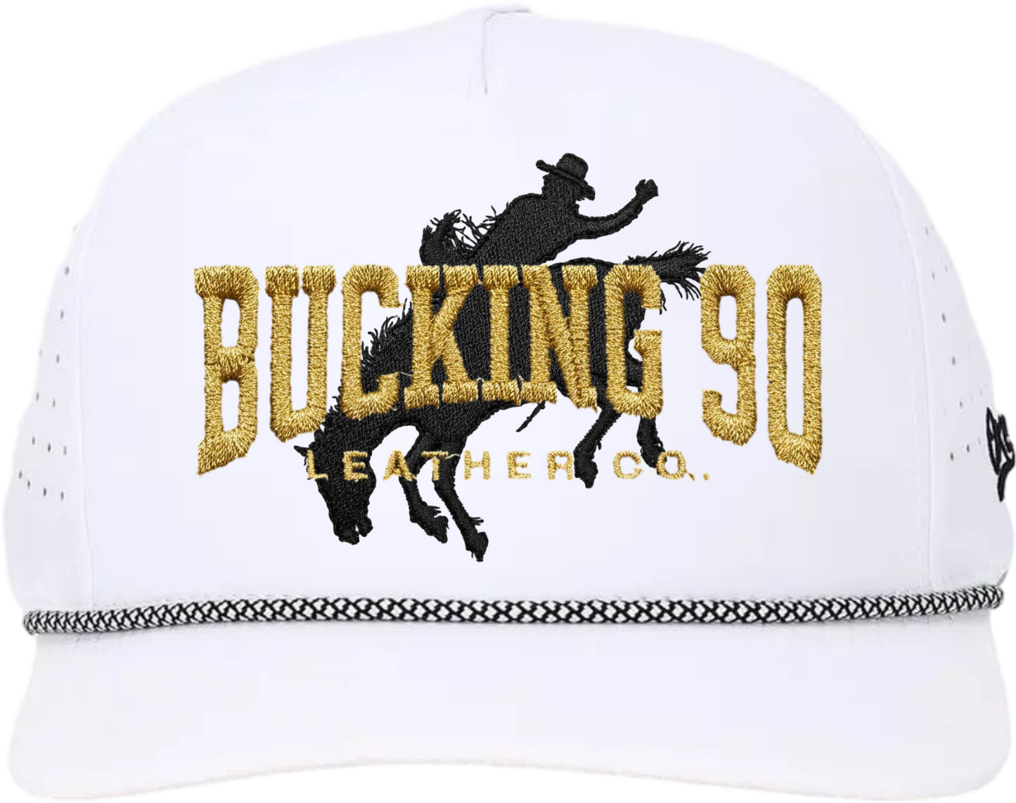 Bucking 90 Goldline Rope Hat – The High Noon White Edition