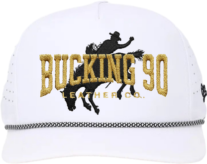 Bucking 90 Goldline Rope Hat – The High Noon White Edition