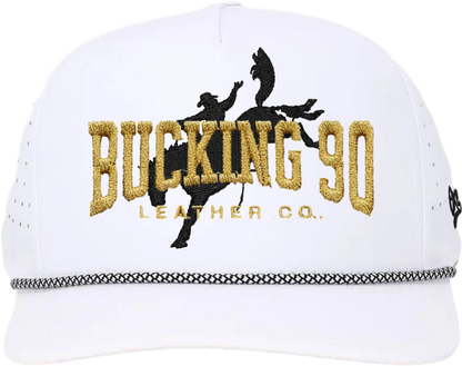 Bucking 90 Goldline Rope Hat – The High Noon White Edition