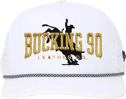 Bucking 90 Goldline Rope Hat – The High Noon White Edition